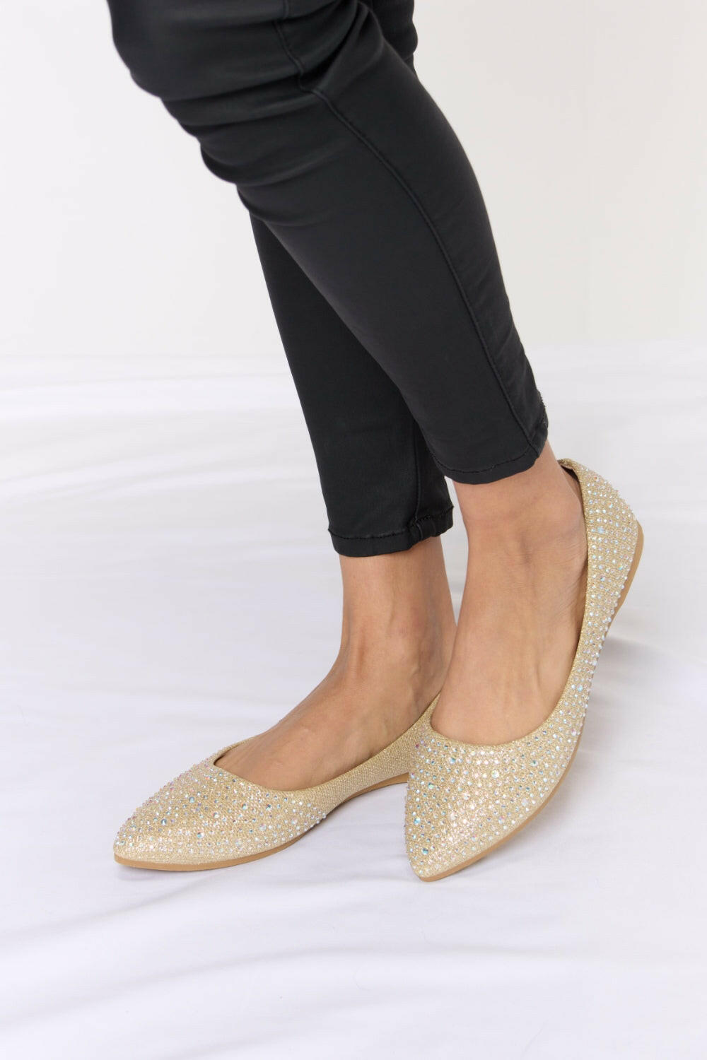 Rhinestone Flat Slip-On Shoes