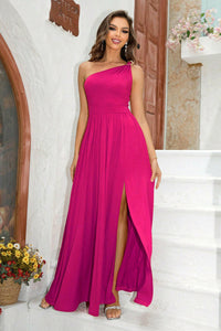 Completely In Love One-Shoulder Split Maxi Dress