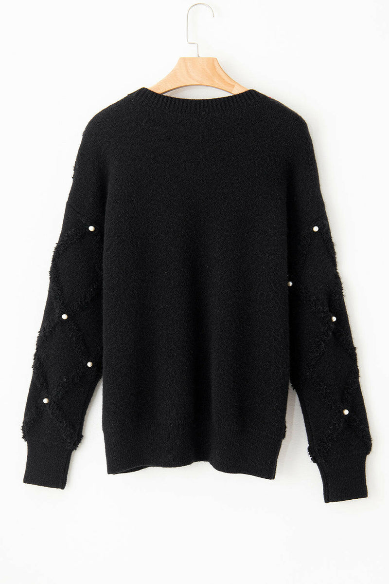 Black Pearl Embellished Sweater