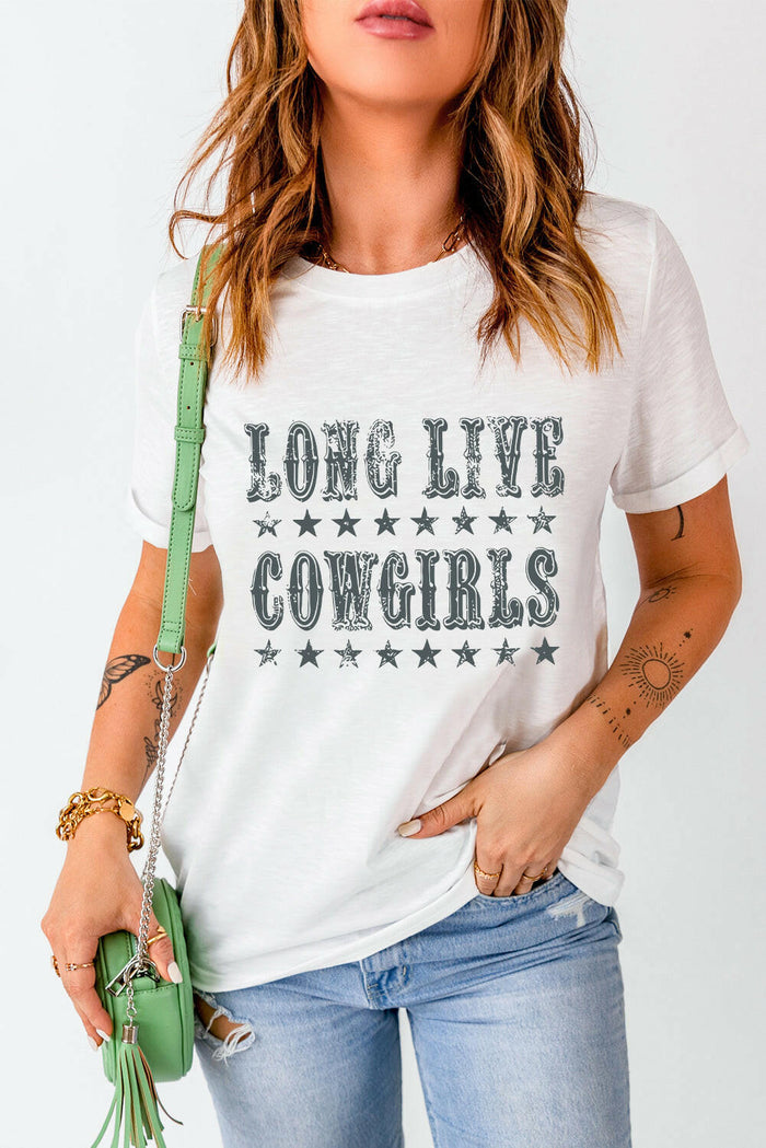 Cowgirl Star Graphic T Shirt