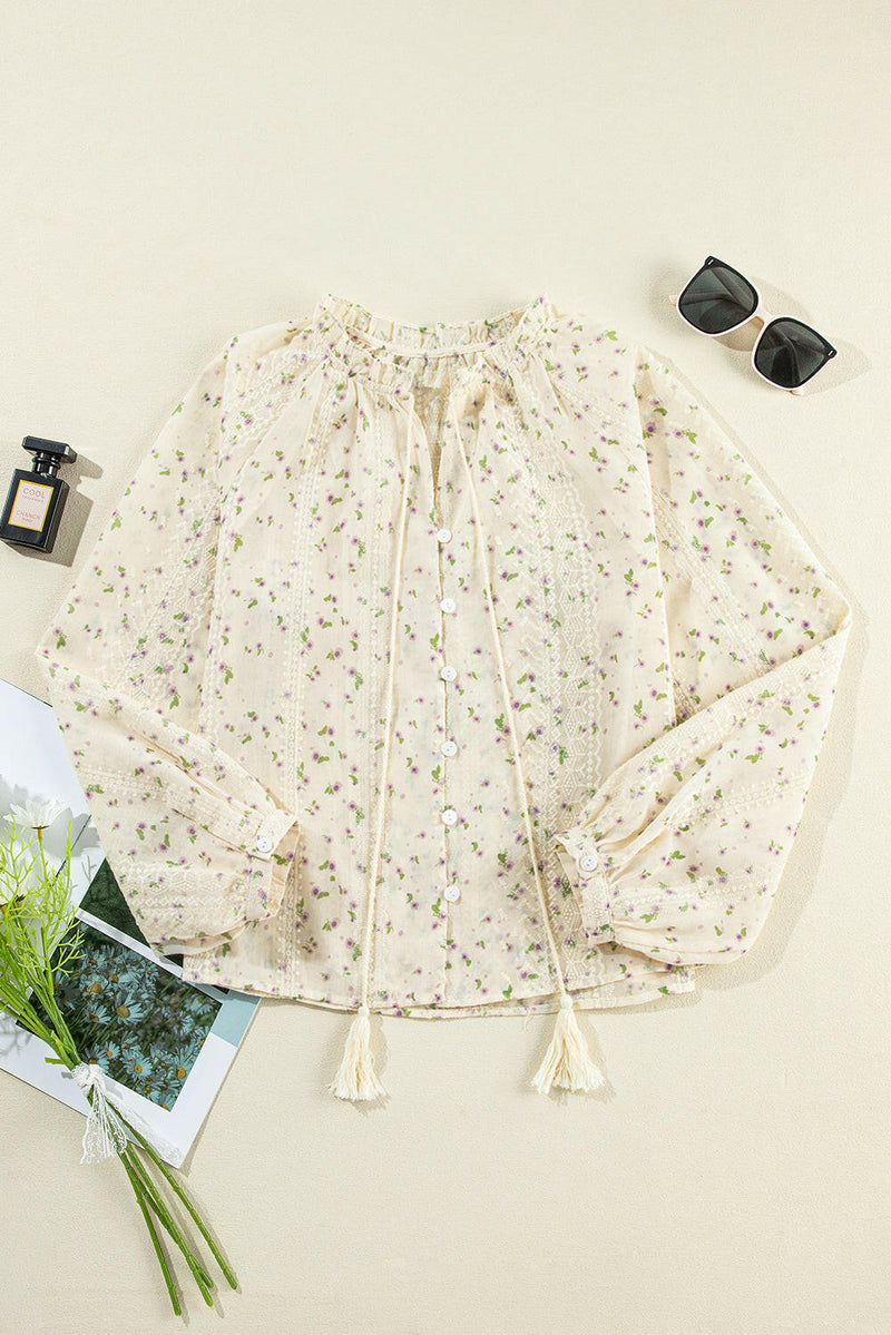 Floral Lace Boho Blouse