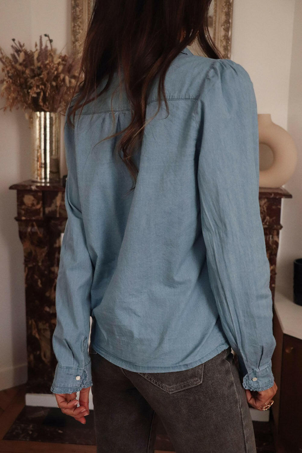 Charming Denim Chambray Shirt