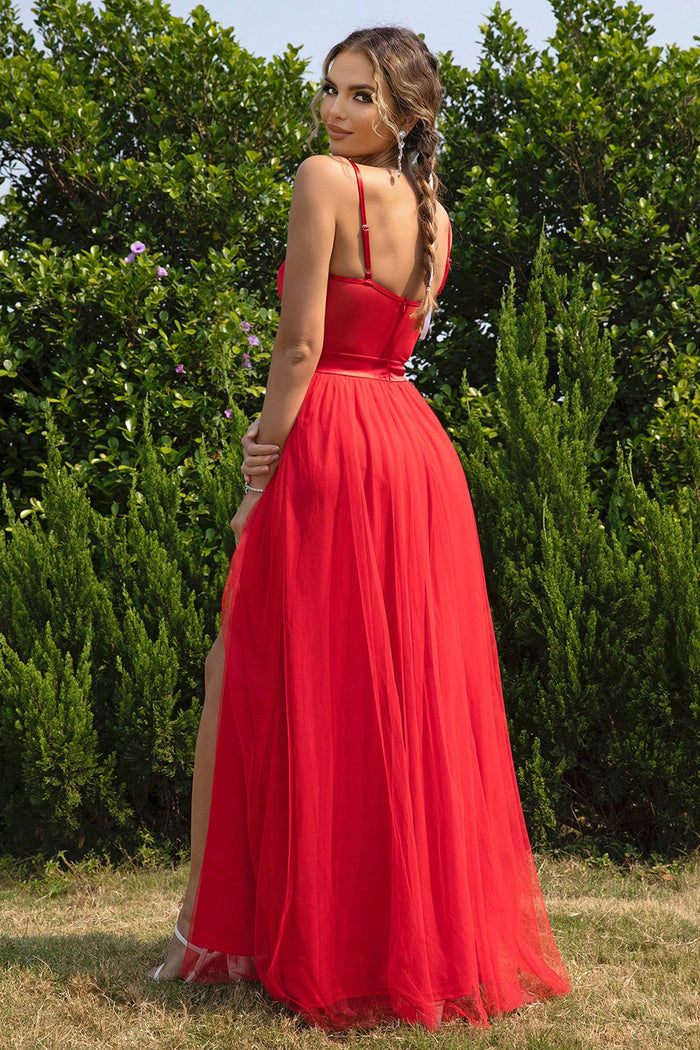 Red Sweetheart Elegant Dress