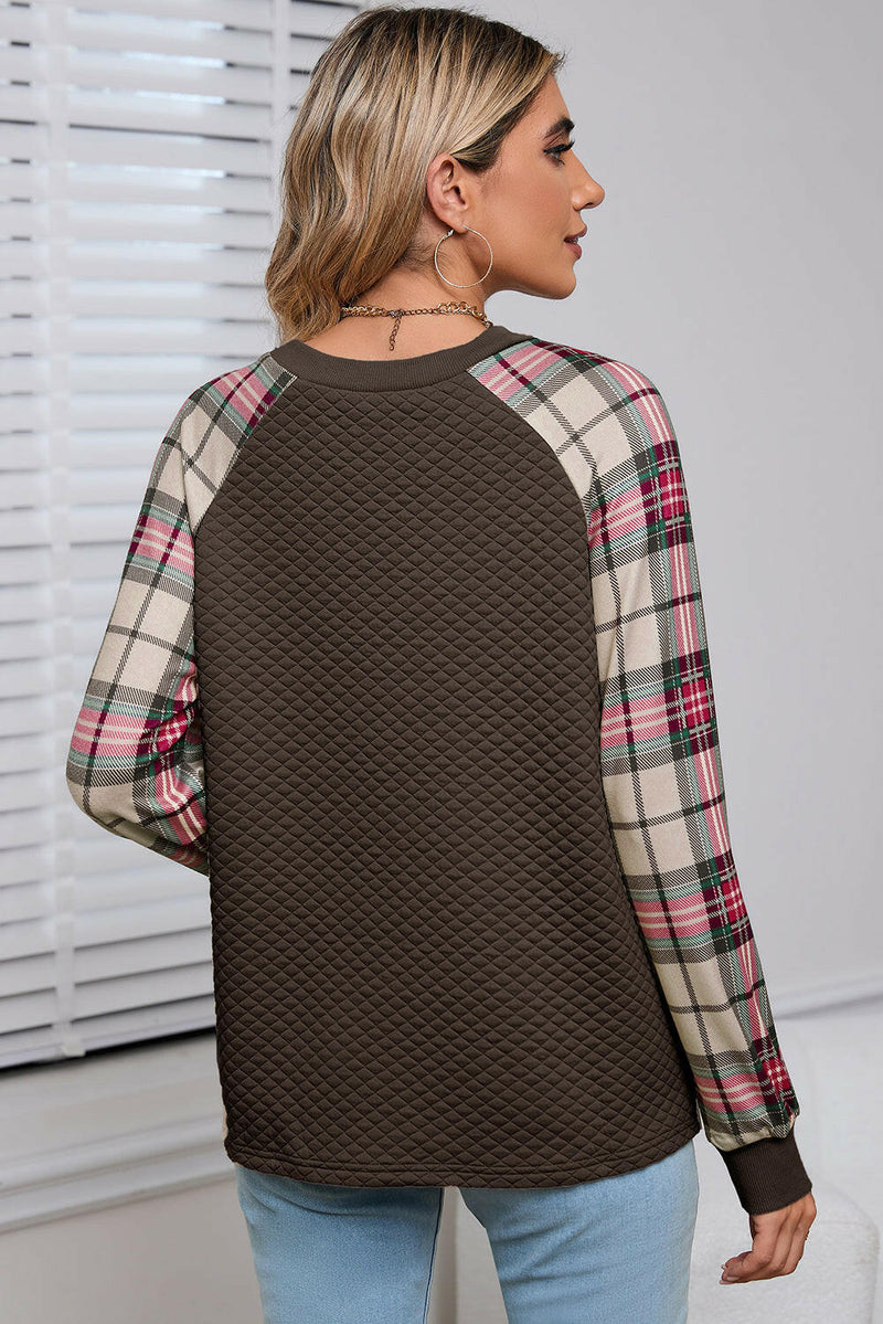 Women's Cute Plaid Sweatshirt