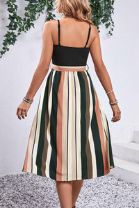 Gail Striped Bustier Dress