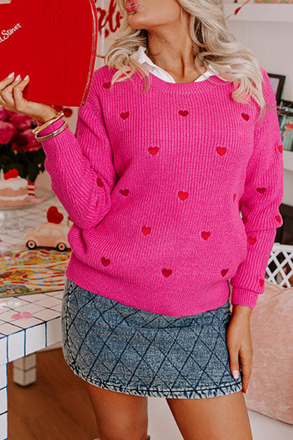 Cute Heart Sweater