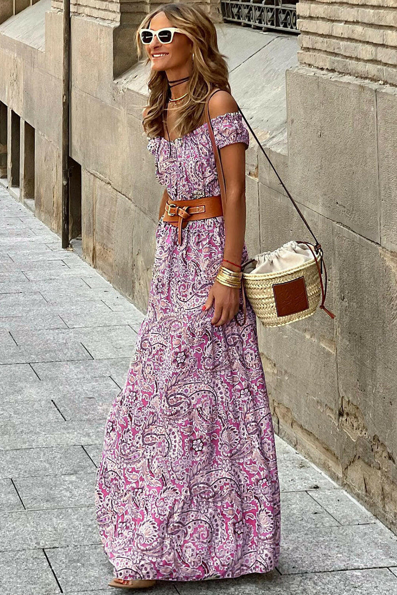 Sofia Boho Paisley Maxi Dress