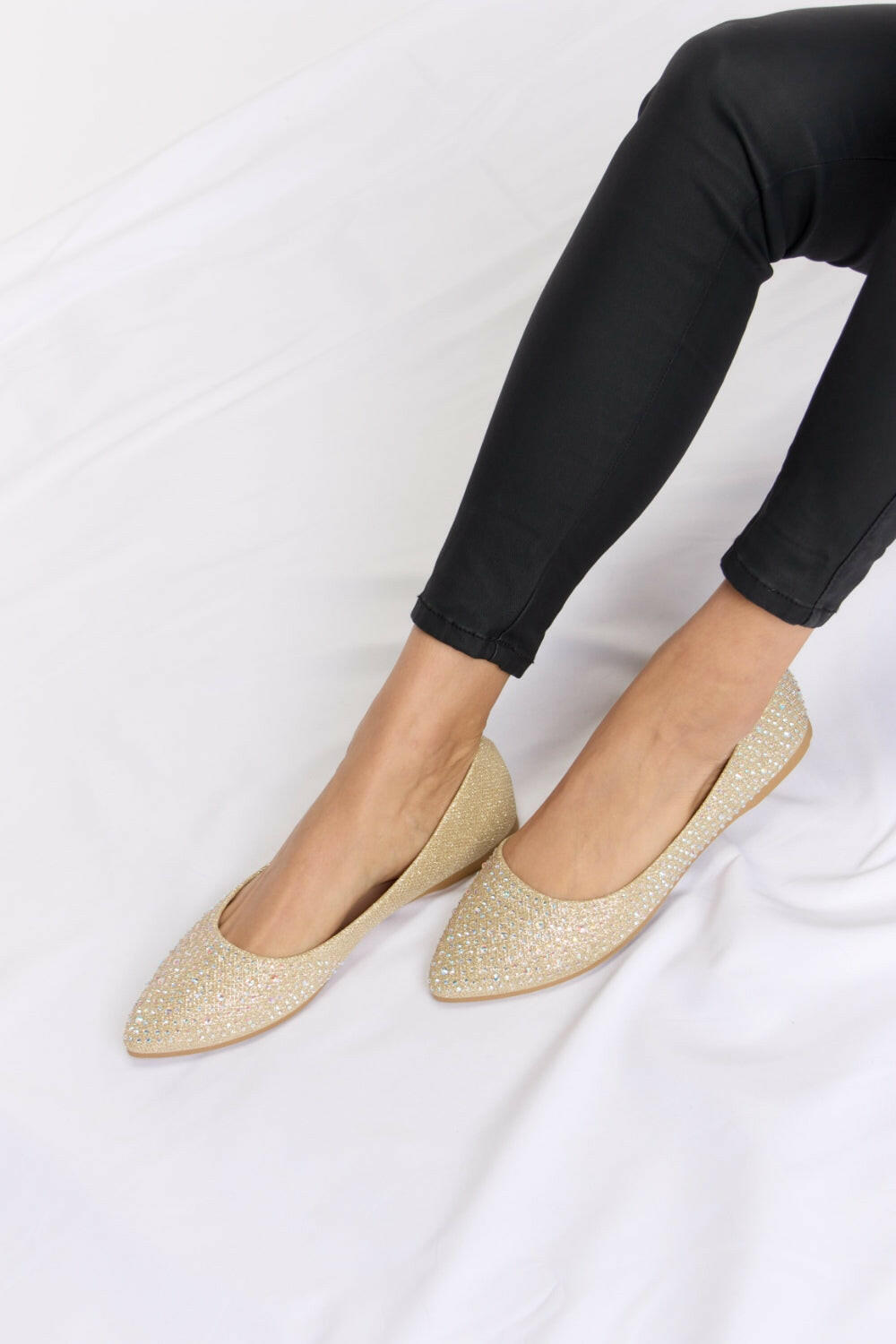 Rhinestone Flat Slip-On Shoes