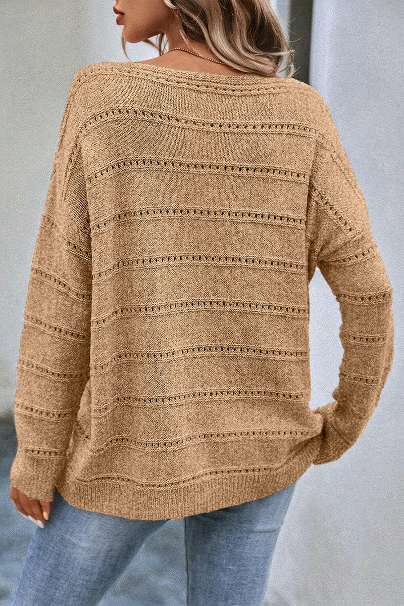 Pointelle Knit Sweater