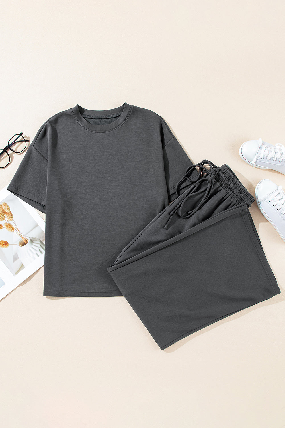 Grey Tee and Pants Lounge Set