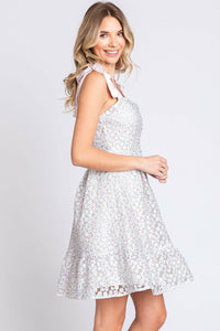 Hannah Floral Embroidered Sleeveless Dress