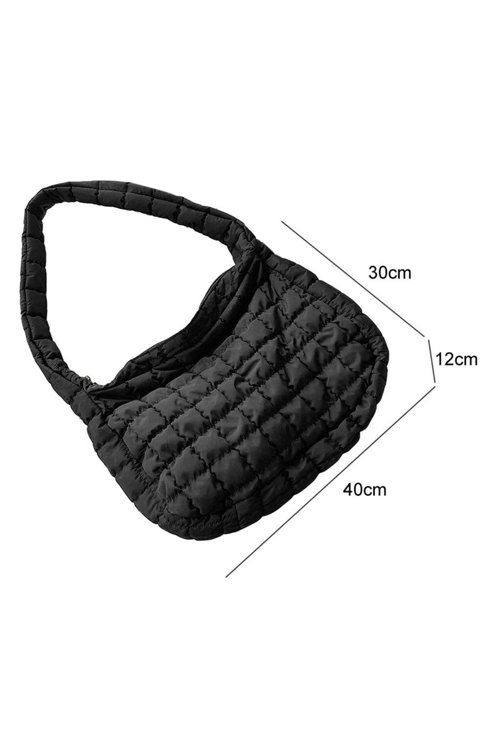 Weekender Black Quilted Large Shoulder Bag