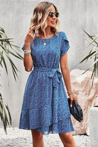 Stacy Petal Sleeve Midi Dress