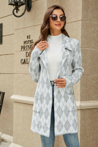 Houndstooth Coat with Pockets