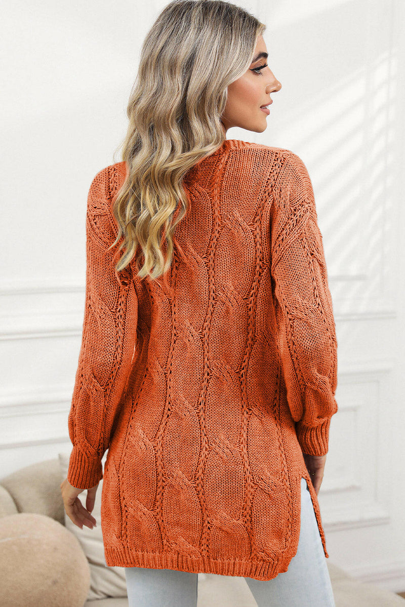 Ribbed Knit  Cardigan