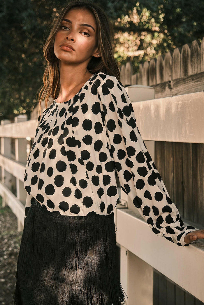 Black Polka Dot Blouse