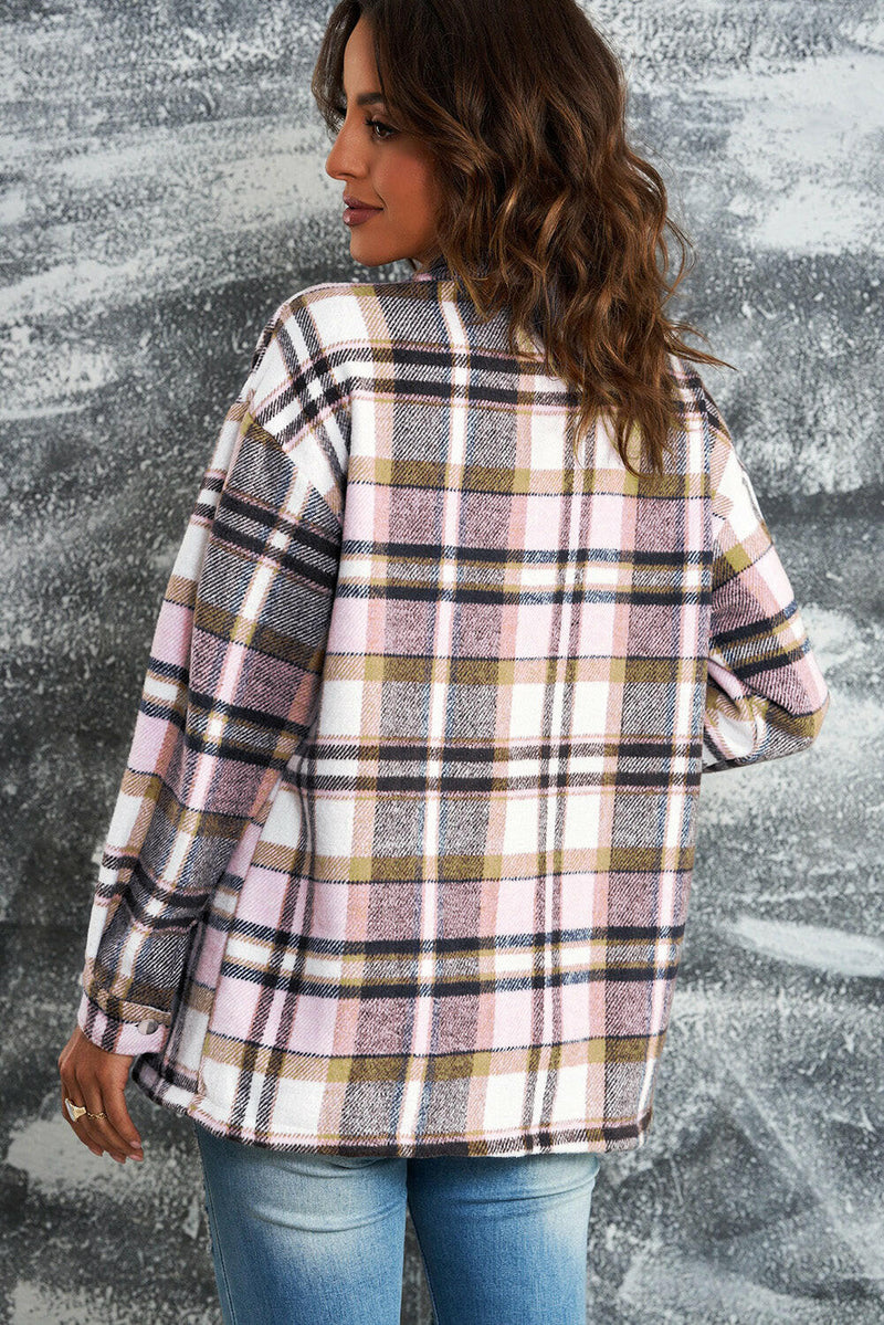 Plaid Button Flannel Shacket