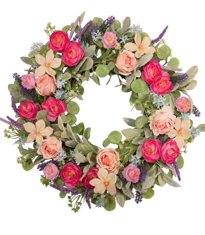 Pink Floral Wreath