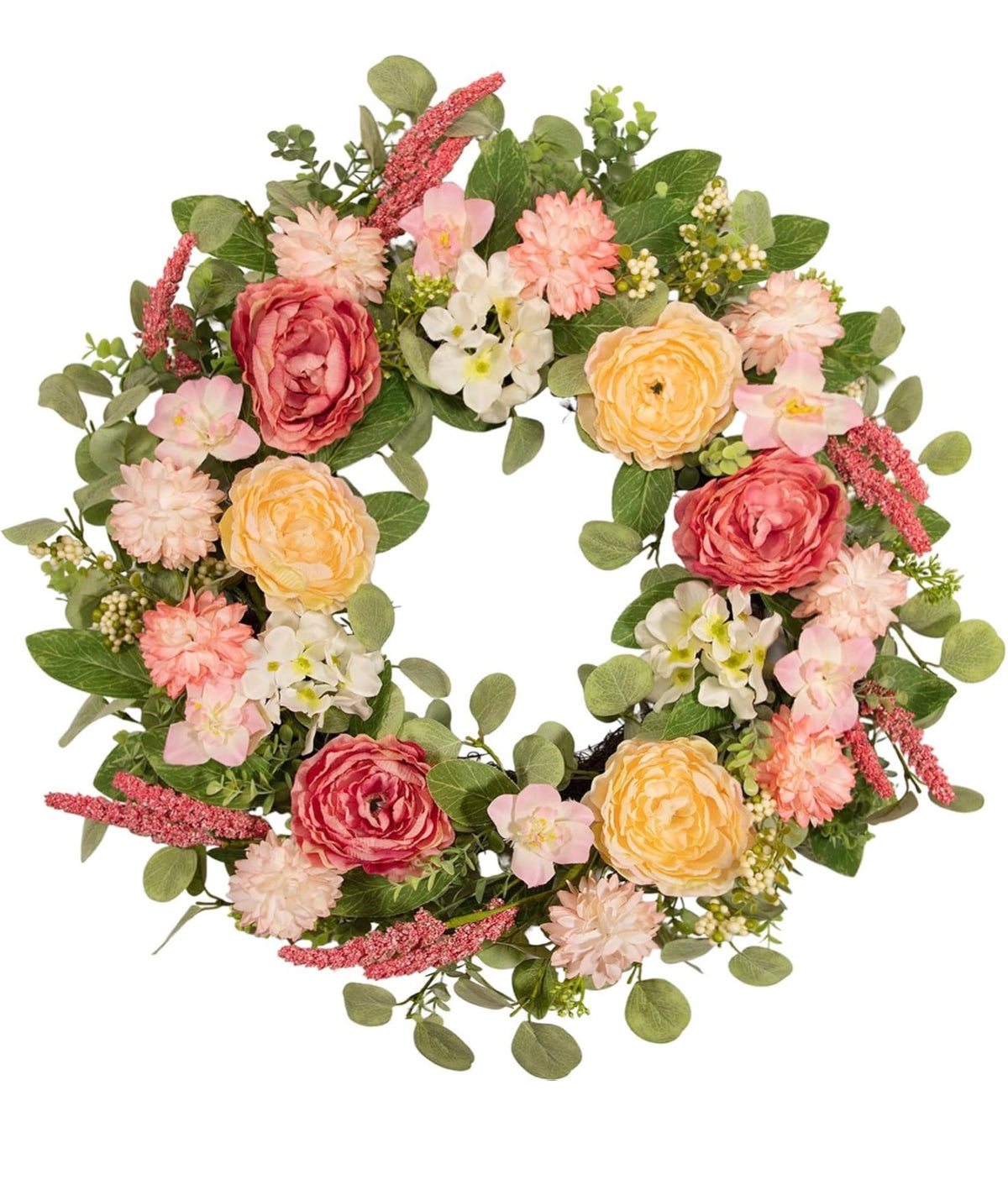 Light Pink Floral Wreath