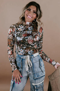 Floral Mesh Blouse