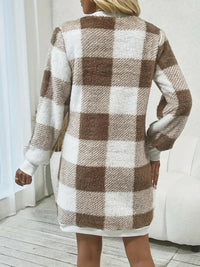 Plaid Long Sleeve Sweater Dress