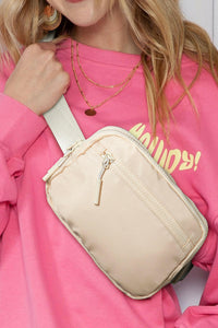 Light Pink Square Crossbody Bag