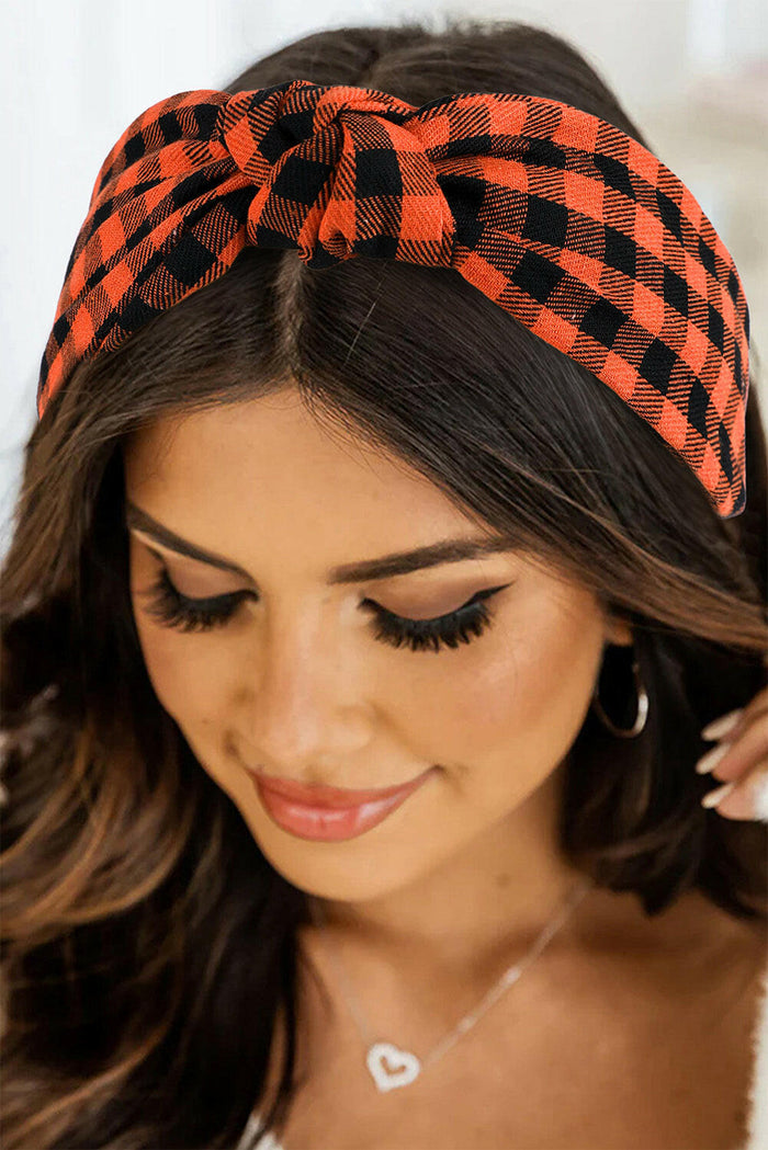 Plaid Knotted Headband