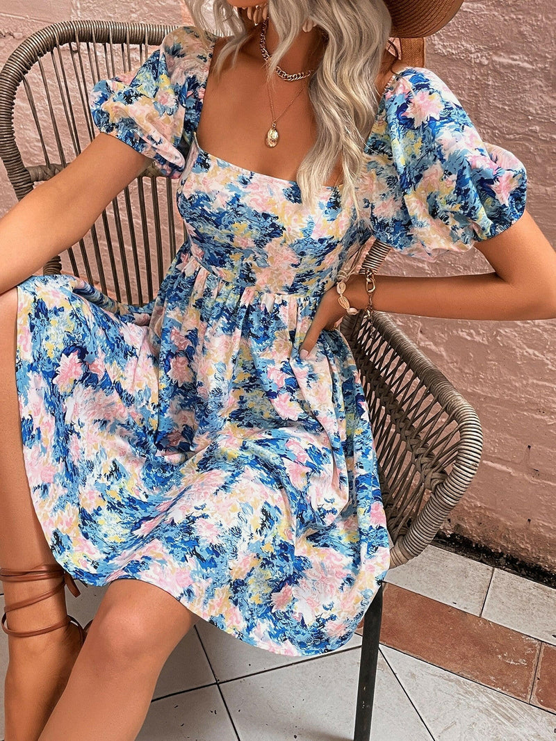 Laila Floral Midi Summer Dress