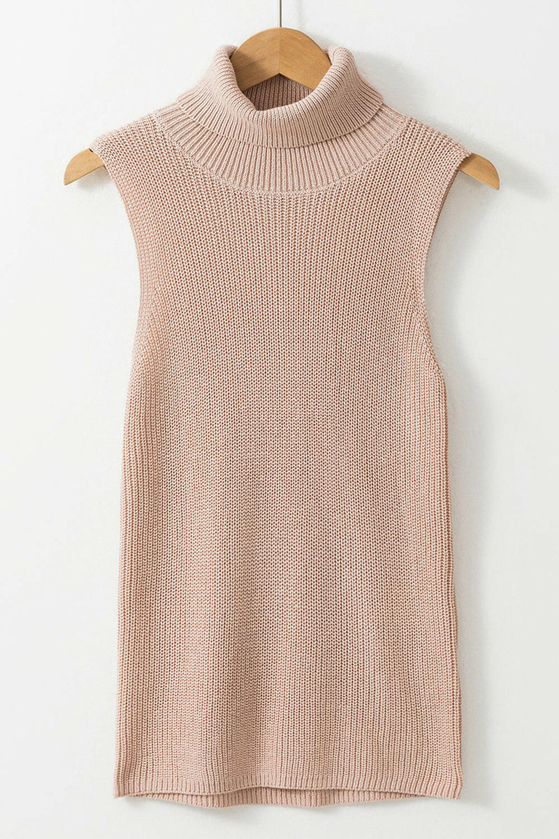 Turtleneck Knit Tank Top