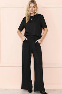 T-Shirt and Wide Leg Lounge Pants Set