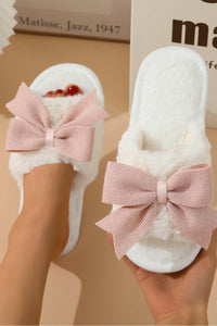 Bowknot Fluffy Slippers