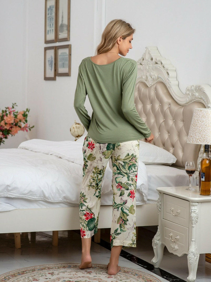 Long Sleeve Top and Pants Lounge Set