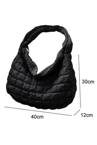 Weekender Black Quilted Large Shoulder Bag