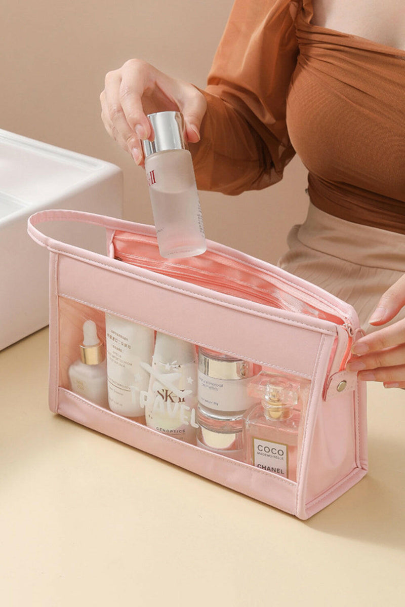 Pink Waterproof Cosmetic Bag