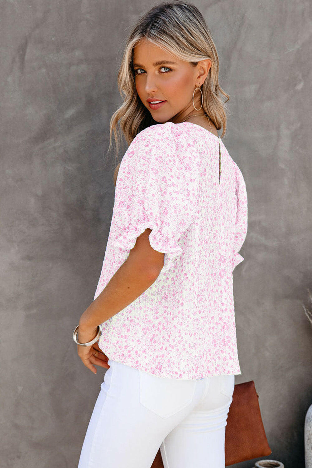 Sweet Blue Floral Blouse