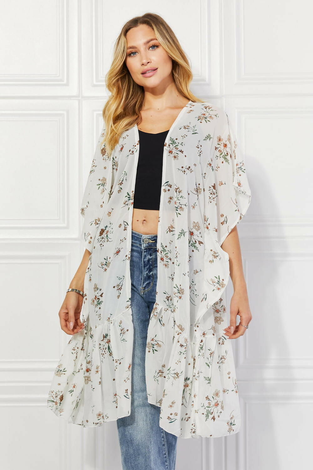 Floral Kimono Sheer Cardigan