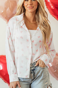 Heart Print Blouse