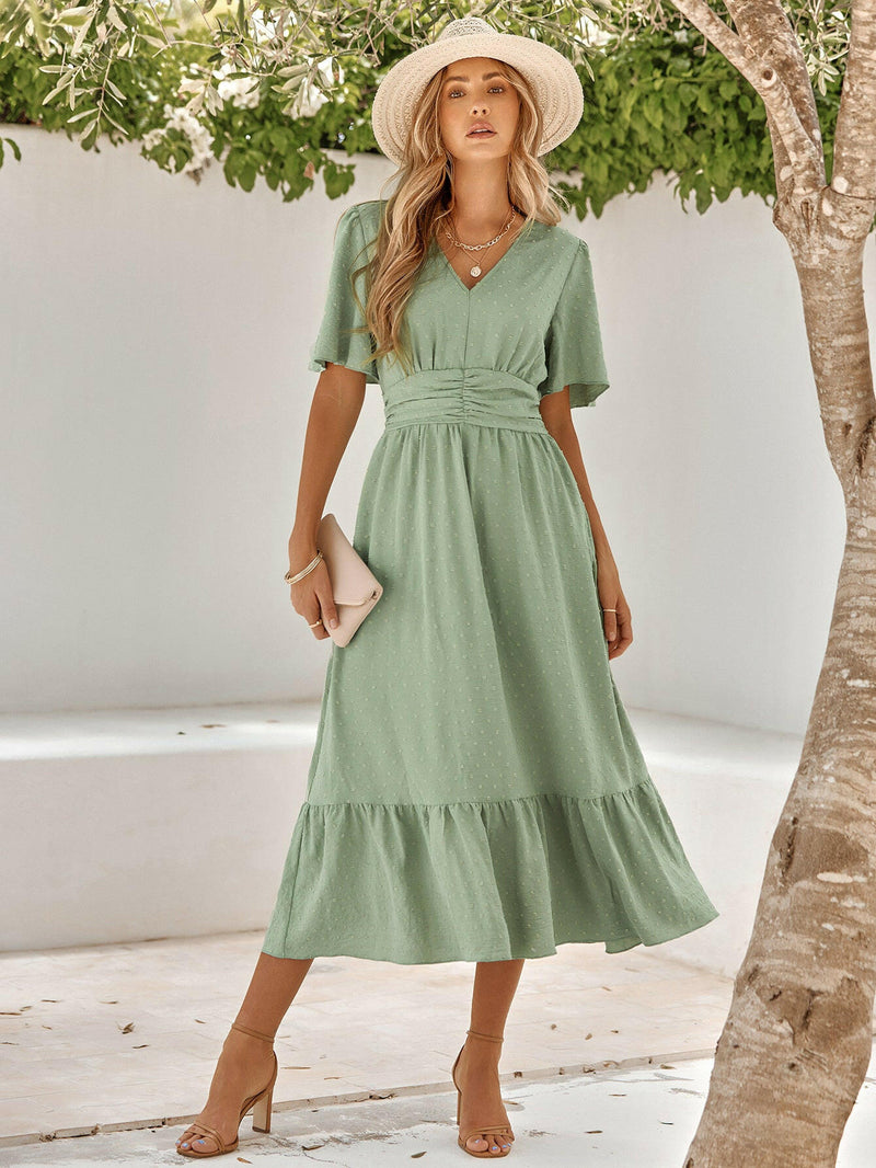 Joanna Ruffle Hem Maxi Dress