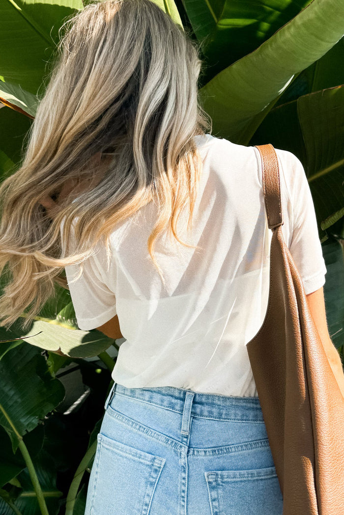 White Plain Sheer Blouse