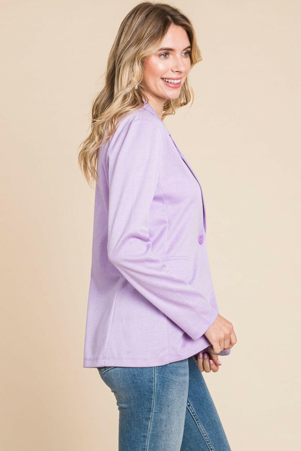 Lilac Button Up Blazer