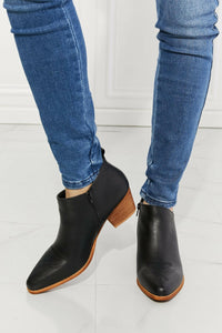 Crossover Cowboy Bootie in Black