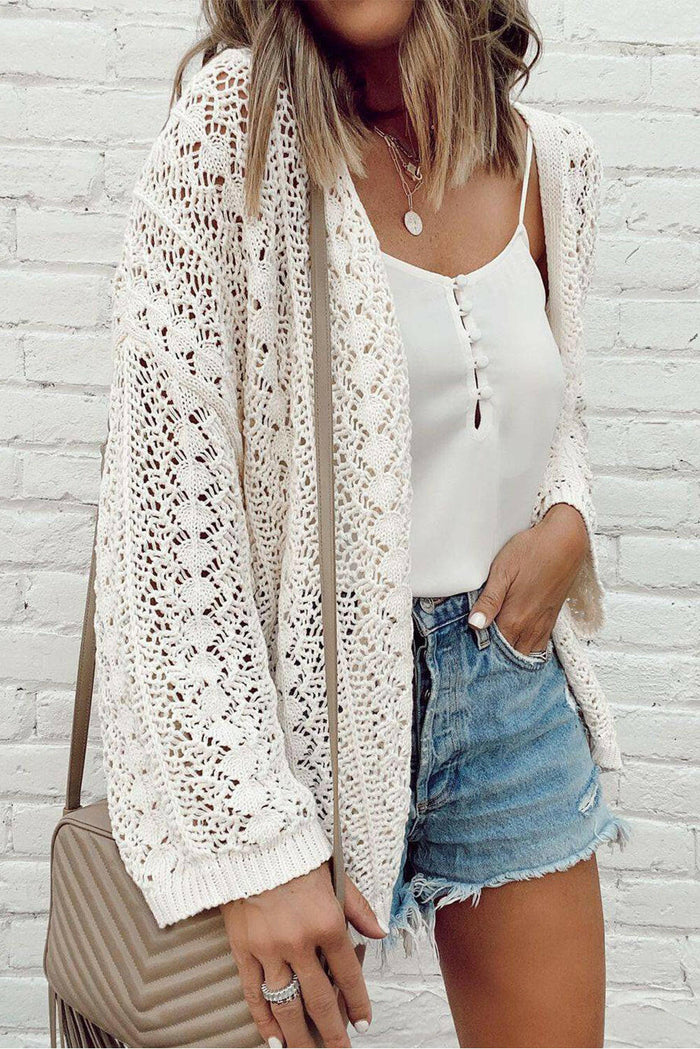 White Crochet Cardigan