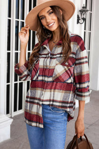 Plaid Button Flannel Shacket