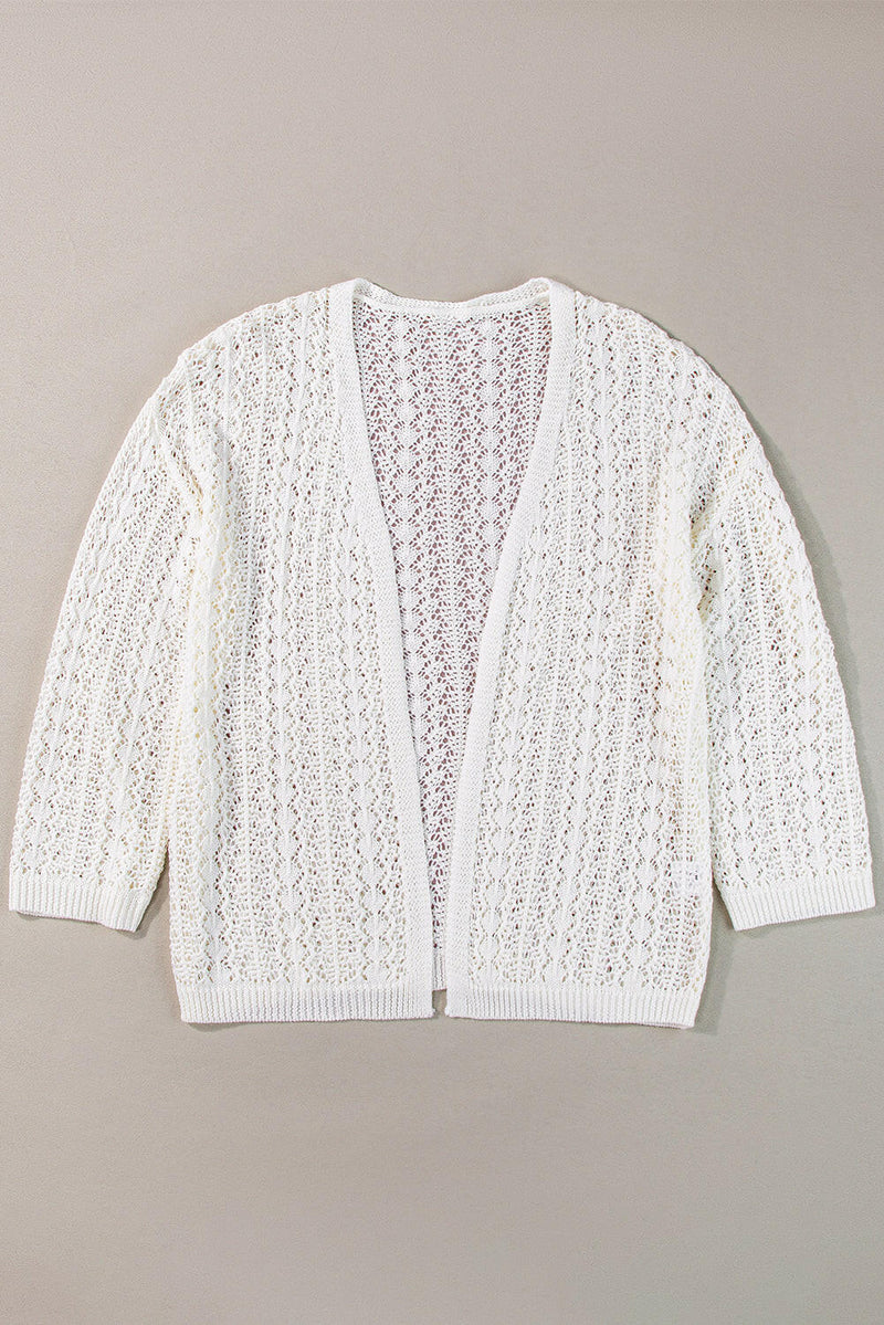 White Crochet Cardigan