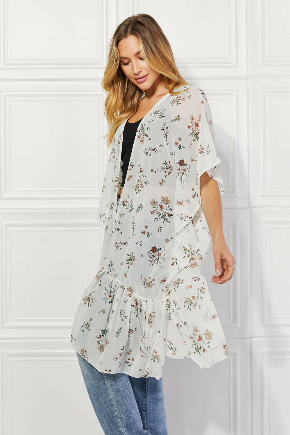 Floral Kimono Sheer Cardigan