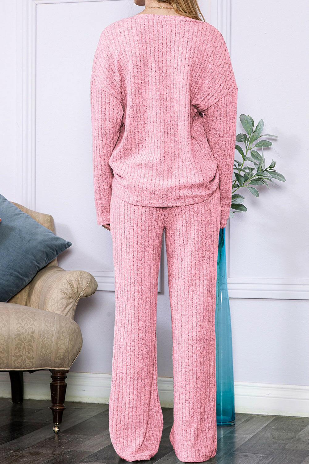 Ribbed Knit Loungewear Set