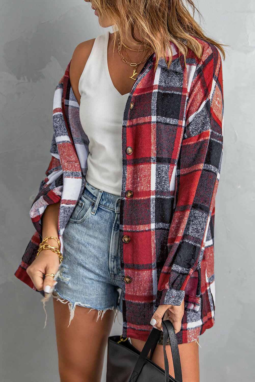 Autumn Plaid Flannel Shacket