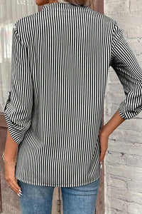 Black Striped Blouse