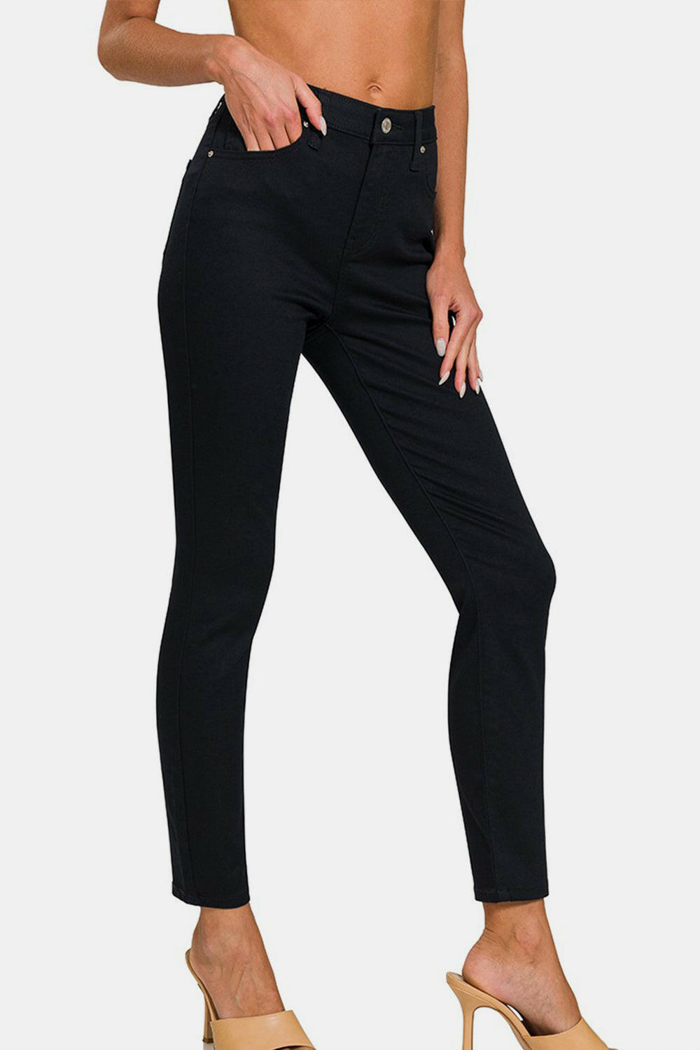 Black High-Rise Skinny Jeans