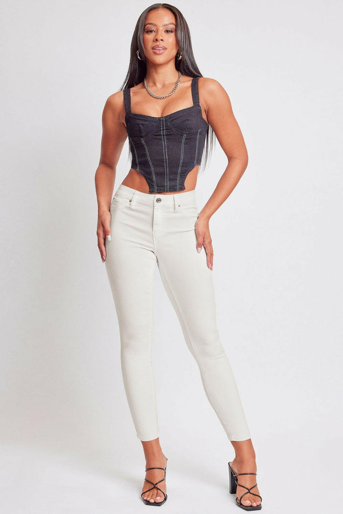 Hyperstretch Mid-Rise Skinny Jeans